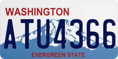 WA license plate ATU4366