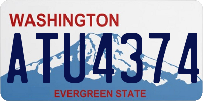 WA license plate ATU4374