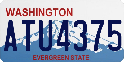 WA license plate ATU4375