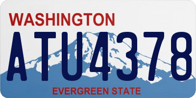 WA license plate ATU4378