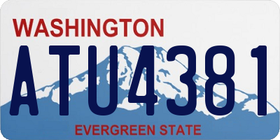 WA license plate ATU4381