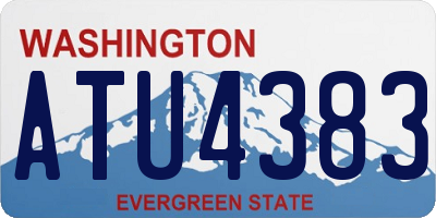 WA license plate ATU4383