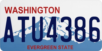 WA license plate ATU4386