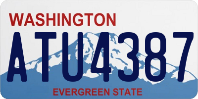 WA license plate ATU4387