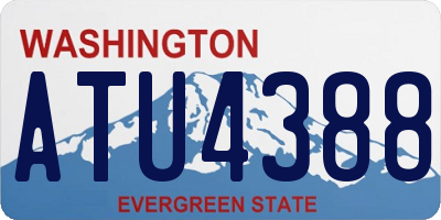 WA license plate ATU4388