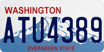 WA license plate ATU4389