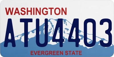 WA license plate ATU4403