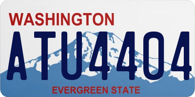 WA license plate ATU4404