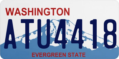 WA license plate ATU4418