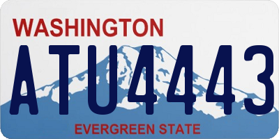 WA license plate ATU4443