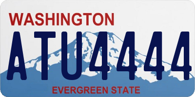 WA license plate ATU4444