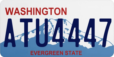 WA license plate ATU4447