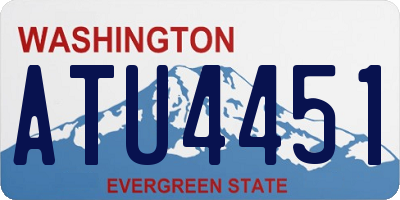 WA license plate ATU4451