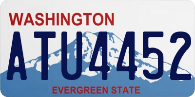 WA license plate ATU4452