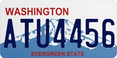 WA license plate ATU4456