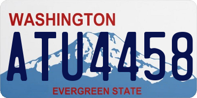 WA license plate ATU4458