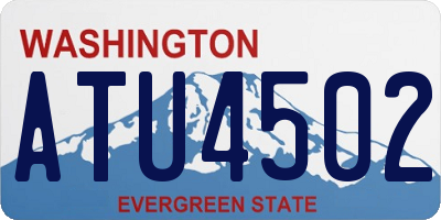 WA license plate ATU4502