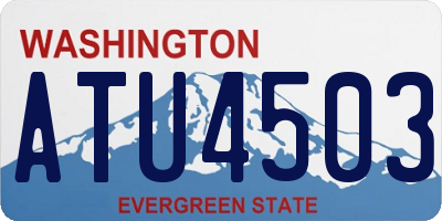 WA license plate ATU4503