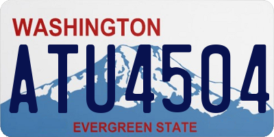 WA license plate ATU4504
