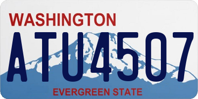 WA license plate ATU4507