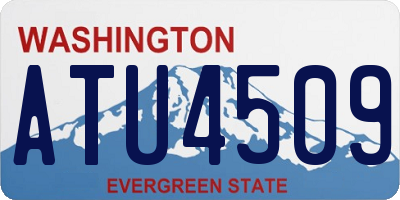 WA license plate ATU4509
