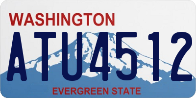 WA license plate ATU4512