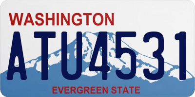 WA license plate ATU4531