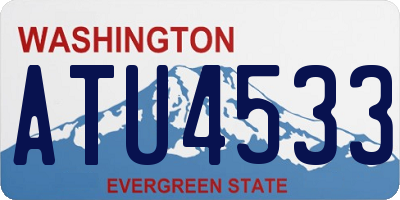 WA license plate ATU4533
