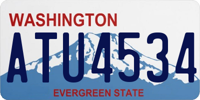 WA license plate ATU4534