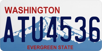 WA license plate ATU4536