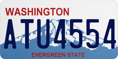 WA license plate ATU4554