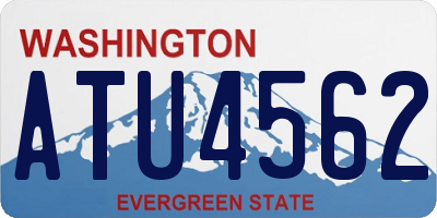 WA license plate ATU4562