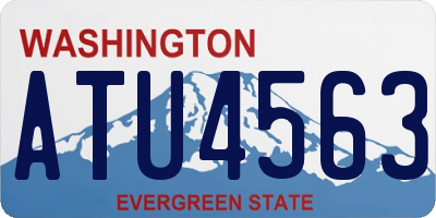 WA license plate ATU4563