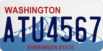 WA license plate ATU4567