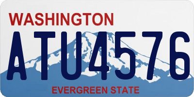 WA license plate ATU4576