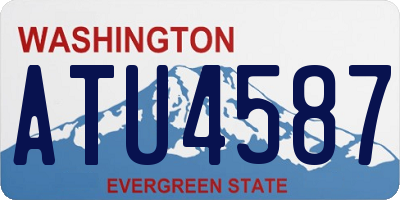 WA license plate ATU4587