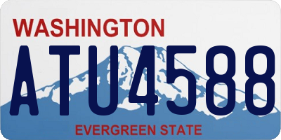 WA license plate ATU4588