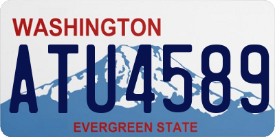 WA license plate ATU4589