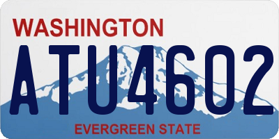 WA license plate ATU4602