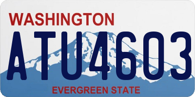 WA license plate ATU4603