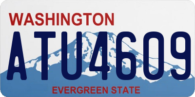 WA license plate ATU4609