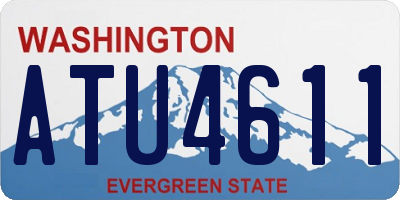 WA license plate ATU4611