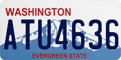 WA license plate ATU4636