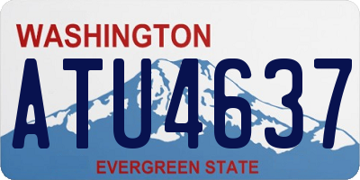 WA license plate ATU4637