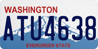 WA license plate ATU4638