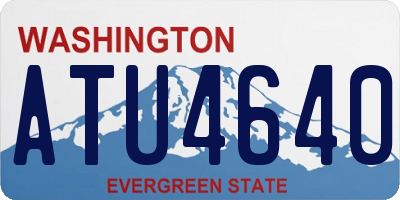 WA license plate ATU4640