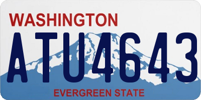 WA license plate ATU4643