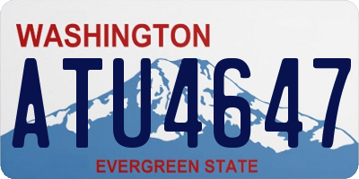 WA license plate ATU4647