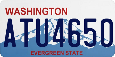 WA license plate ATU4650