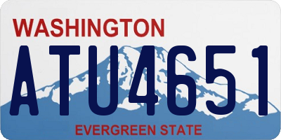 WA license plate ATU4651